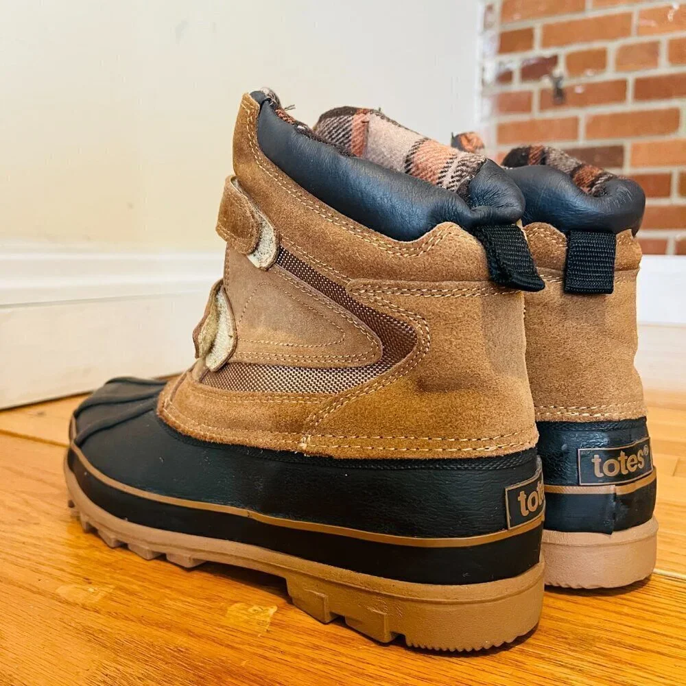 Totes Men's Snowbank Water Poof Winter Boots, Brown, Size 12 D